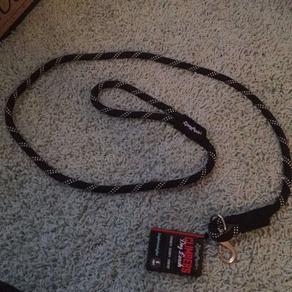 Black rope dog leash